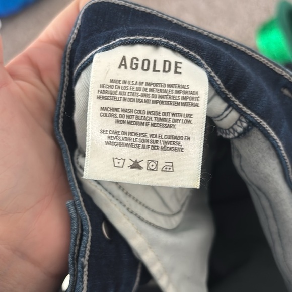 Agolde high rise cropped raw hem skinny jeans - Picture 4 of 11